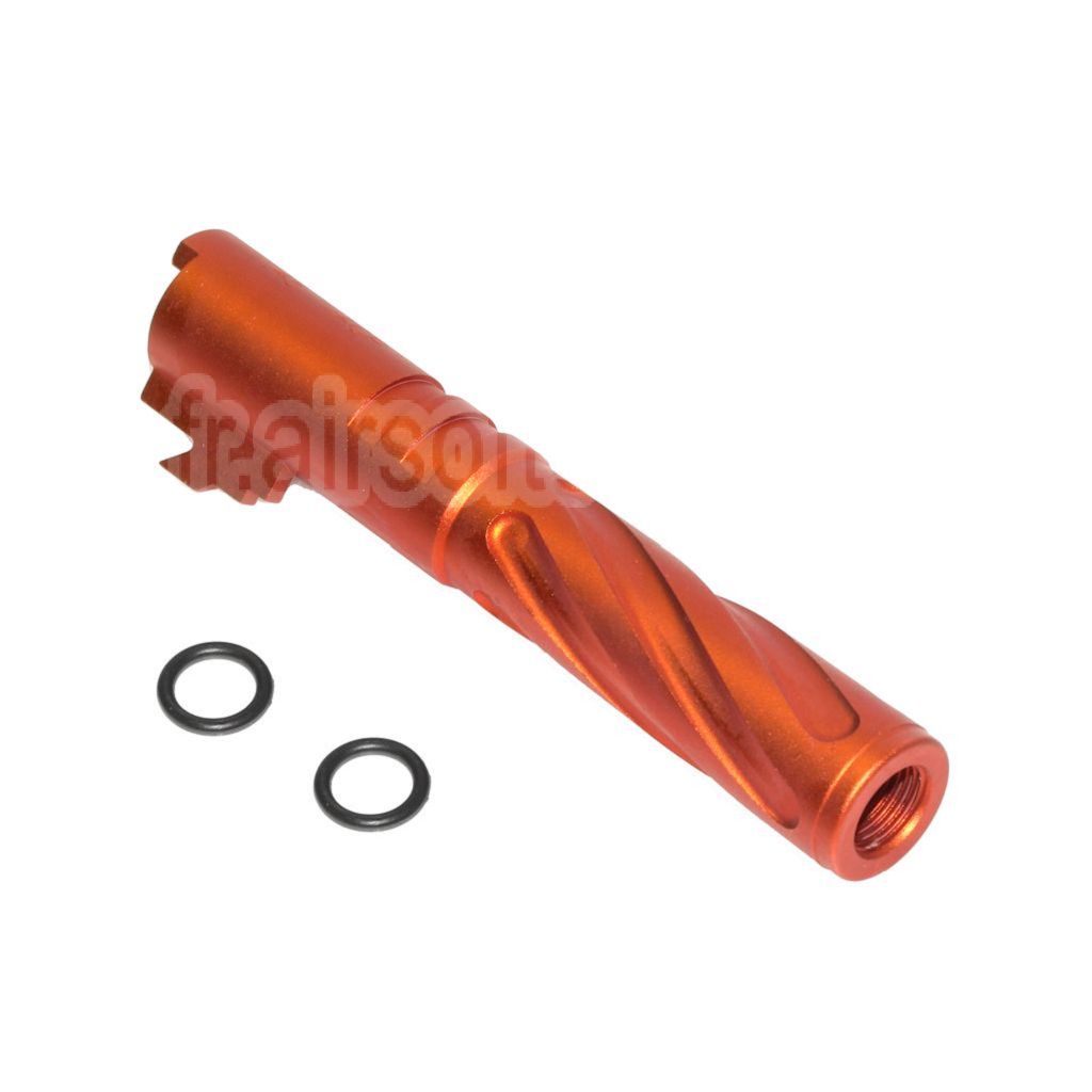 5KU 4.3 pouces CNC Aluminium Tornade Style Spirale Canon Extérieur +11mm CW sens horaire Convient pour Tokyo Marui Hi-Capa 4.3 GBB Pistolet Airsoft