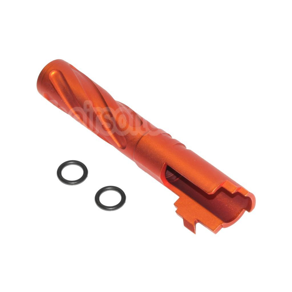 5KU 4.3 pouces CNC Aluminium Tornade Style Spirale Canon Extérieur +11mm CW sens horaire Convient pour Tokyo Marui Hi-Capa 4.3 GBB Pistolet Airsoft