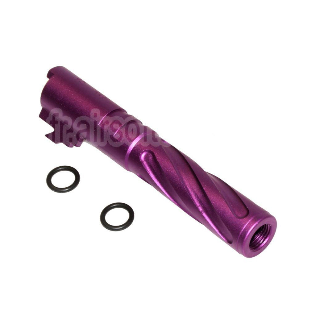 5KU 4.3 pouces CNC Aluminium Tornade Style Spirale Canon Extérieur +11mm CW sens horaire Convient pour Tokyo Marui Hi-Capa 4.3 GBB Pistolet Airsoft