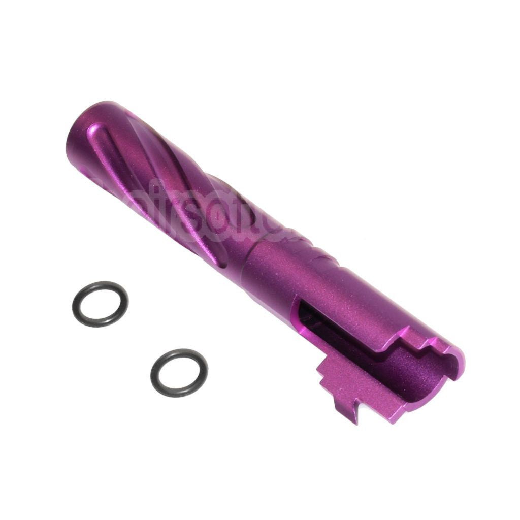 5KU 4.3 pouces CNC Aluminium Tornade Style Spirale Canon Extérieur +11mm CW sens horaire Convient pour Tokyo Marui Hi-Capa 4.3 GBB Pistolet Airsoft