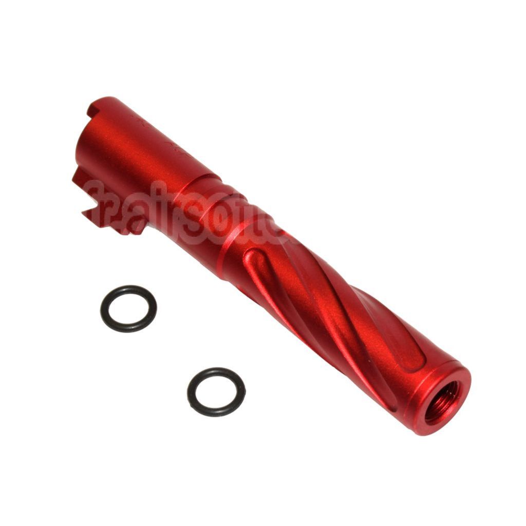 5KU 4.3 pouces CNC Aluminium Tornade Style Spirale Canon Extérieur +11mm CW sens horaire Convient pour Tokyo Marui Hi-Capa 4.3 GBB Pistolet Airsoft