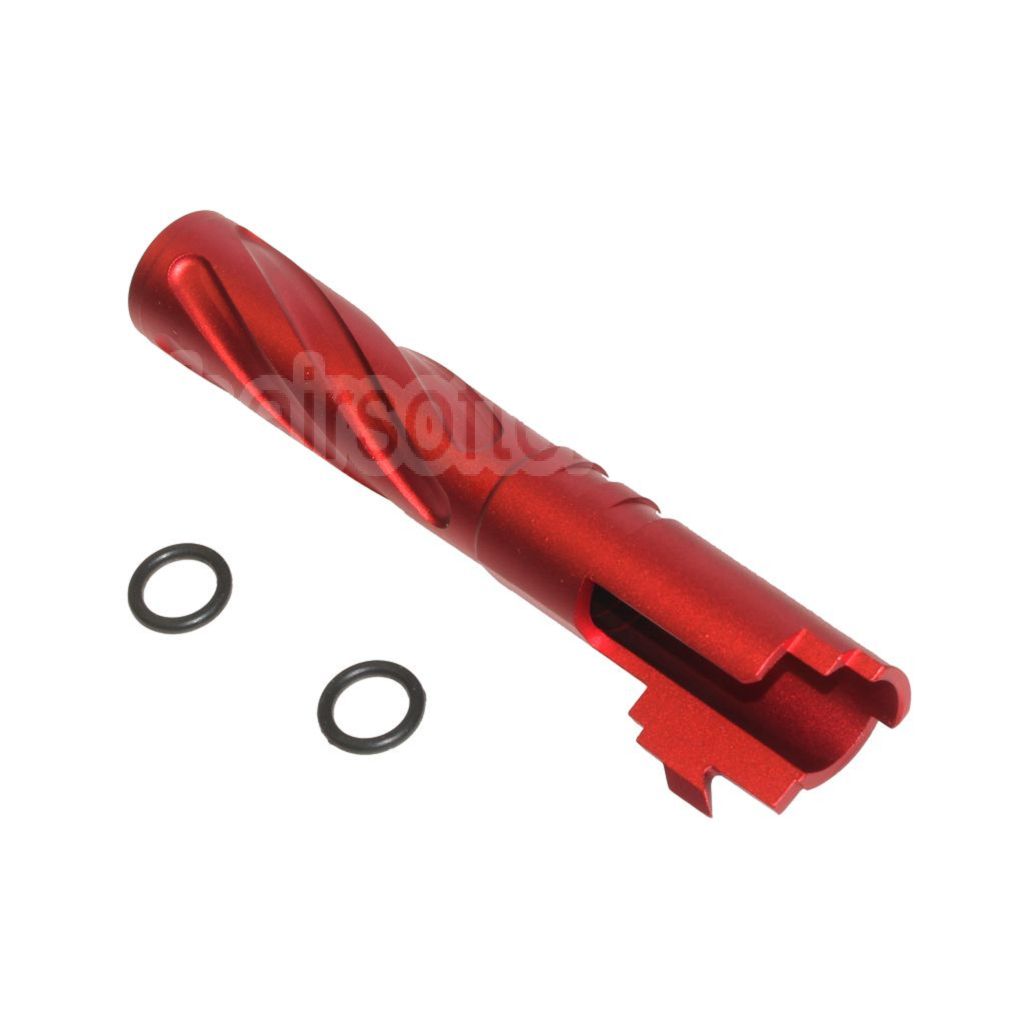 5KU 4.3 pouces CNC Aluminium Tornade Style Spirale Canon Extérieur +11mm CW sens horaire Convient pour Tokyo Marui Hi-Capa 4.3 GBB Pistolet Airsoft