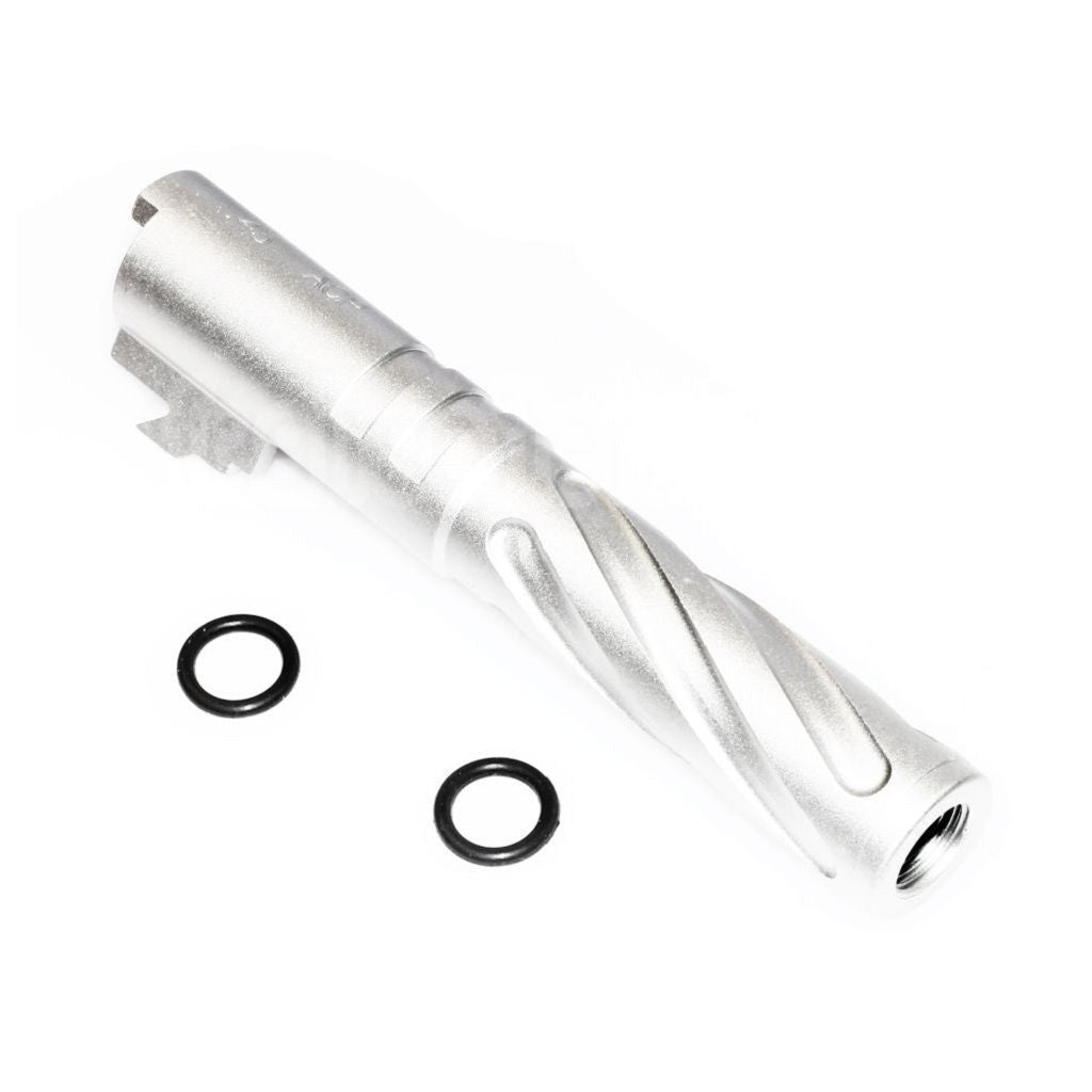 5KU 4.3 pouces CNC Aluminium Tornade Style Spirale Canon Extérieur +11mm CW sens horaire Convient pour Tokyo Marui Hi-Capa 4.3 GBB Pistolet Airsoft