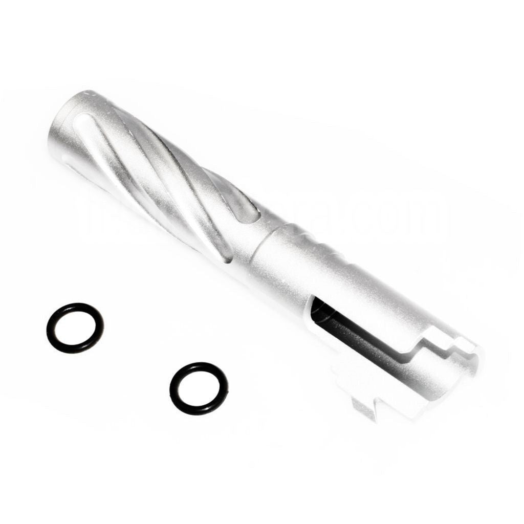 5KU 4.3 pouces CNC Aluminium Tornade Style Spirale Canon Extérieur +11mm CW sens horaire Convient pour Tokyo Marui Hi-Capa 4.3 GBB Pistolet Airsoft