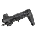 AirsoftEra CNC Aluminium Rétractable Crosse avec Adaptateur Convient pour CYMA Tokyo Marui MP5 Série AEG Fusil Noir