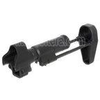 AirsoftEra CNC Aluminium Rétractable Crosse avec Adaptateur Convient pour CYMA Tokyo Marui MP5 Série AEG Fusil Noir