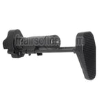 AirsoftEra CNC Aluminium Rétractable Crosse avec Adaptateur Convient pour CYMA Tokyo Marui MP5 Série AEG Fusil Noir
