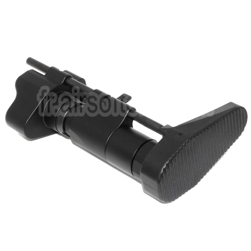 AirsoftEra CNC Aluminium Rétractable Crosse avec Adaptateur Convient pour CYMA Tokyo Marui MP5 Série AEG Fusil Noir