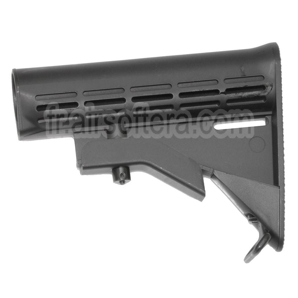 AirsoftEra 165mm Polymère Crosse Convient pour M4 M16 Série AEG Fusil Noir