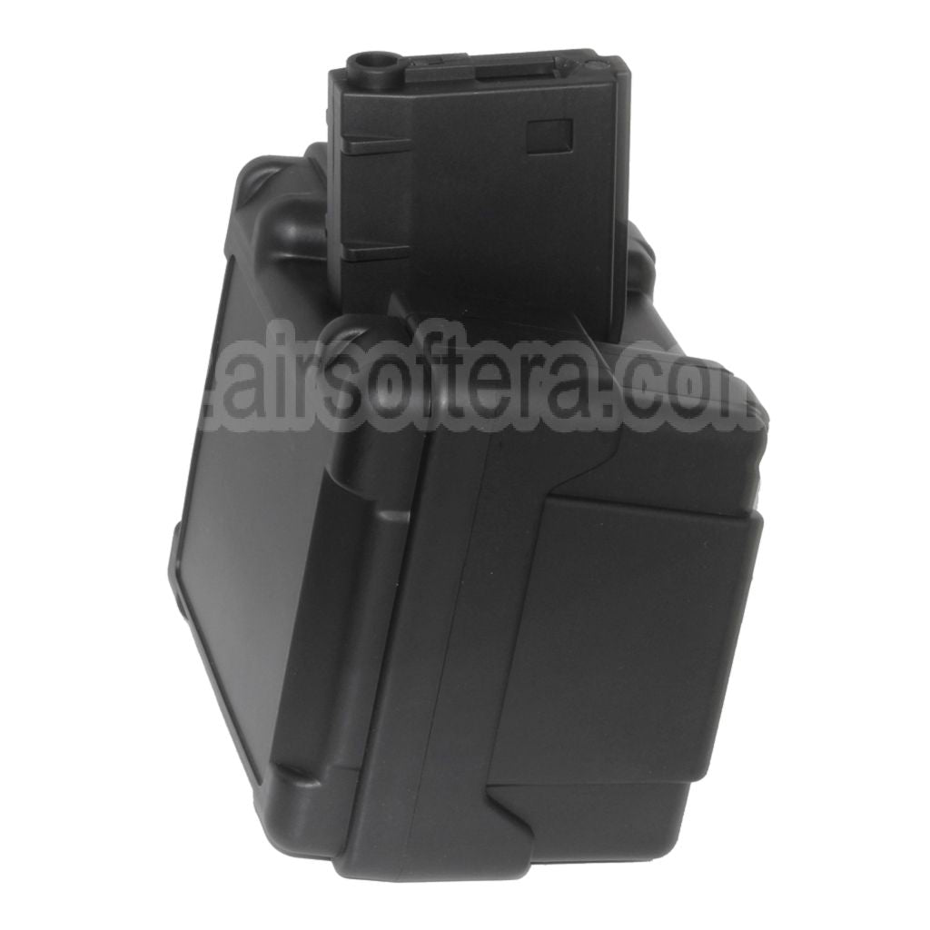 AirsoftEra 2600 Billes Électrique Chargeur Tambour Convient pour M4 M16 Série AEG Fusil Noir