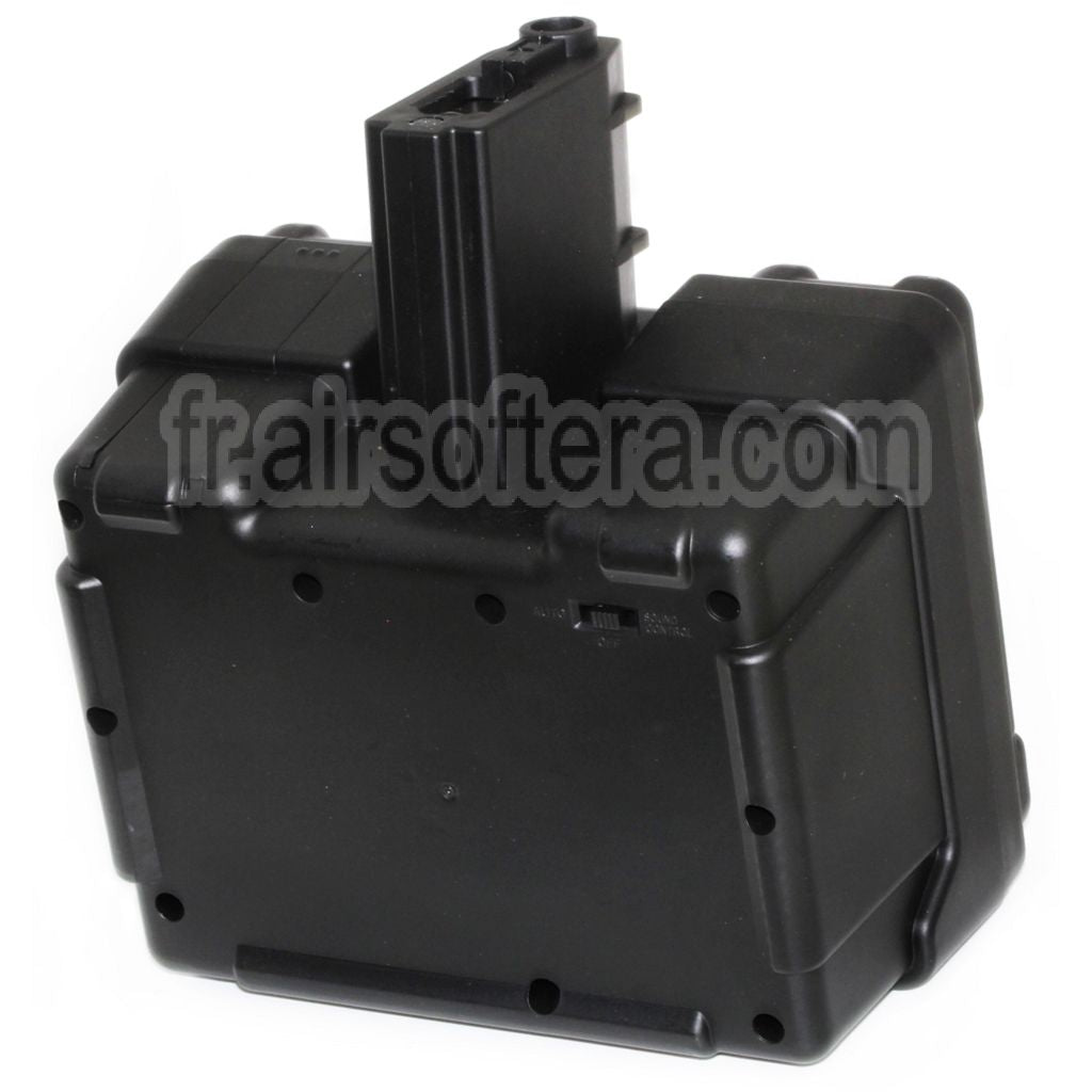 AirsoftEra 2600 Billes Électrique Chargeur Tambour Convient pour M4 M16 Série AEG Fusil Noir