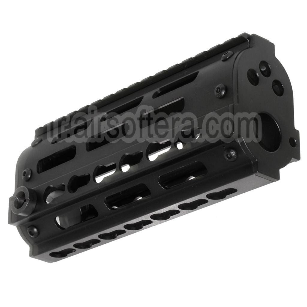 Golden Eagle 170mm FightLite MCR Keymod RAS Rail de Garde-Main Convient pour JG6661 Tokyo Marui M4 Série AEG Fusil Airsoft Noir