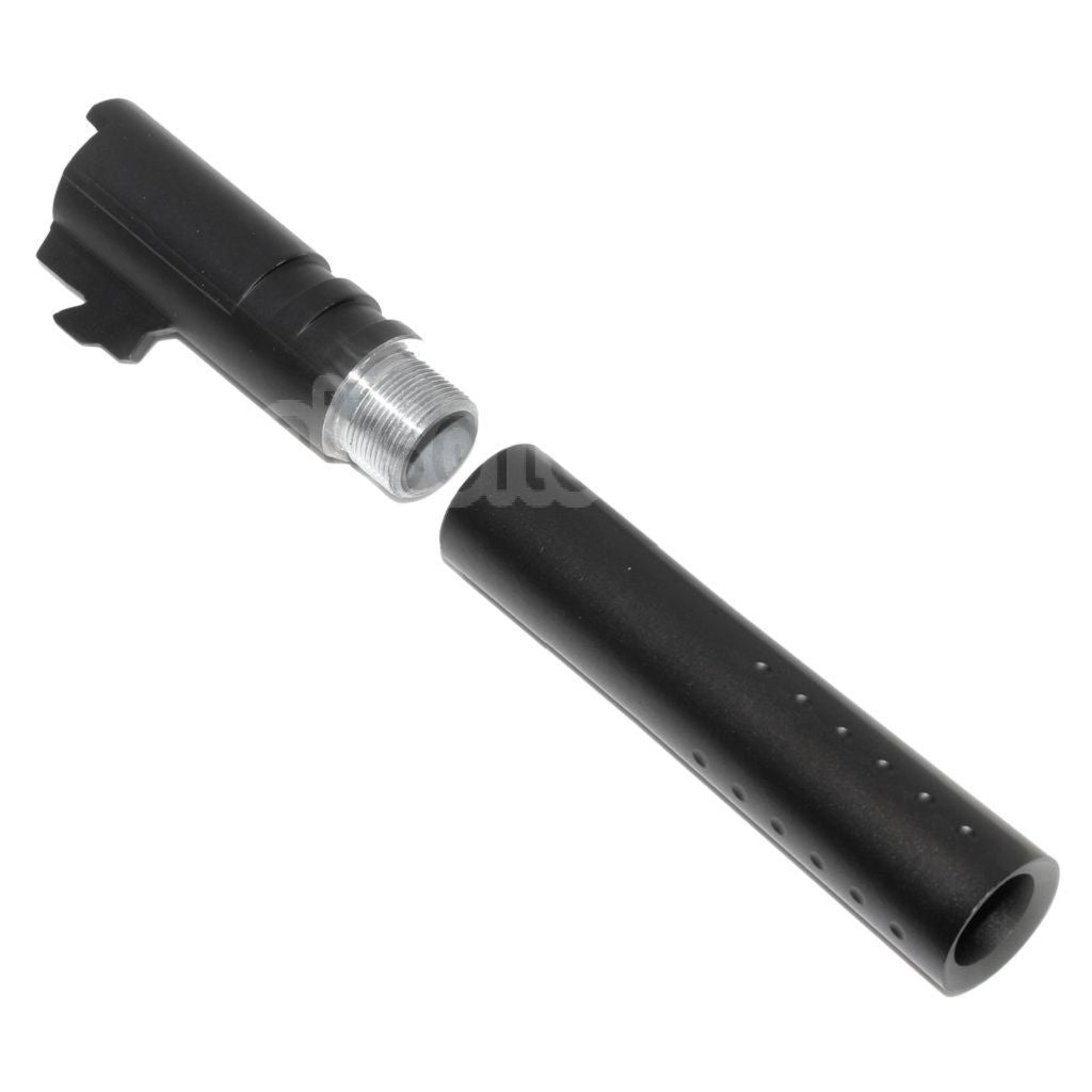 DOUBLE cloche 124mm/128mm V12 Style Canon extérieur ensemble convient pour DOUBLE cloche armée Tokyo Marui 1911 GBB Pistolet Airsoft