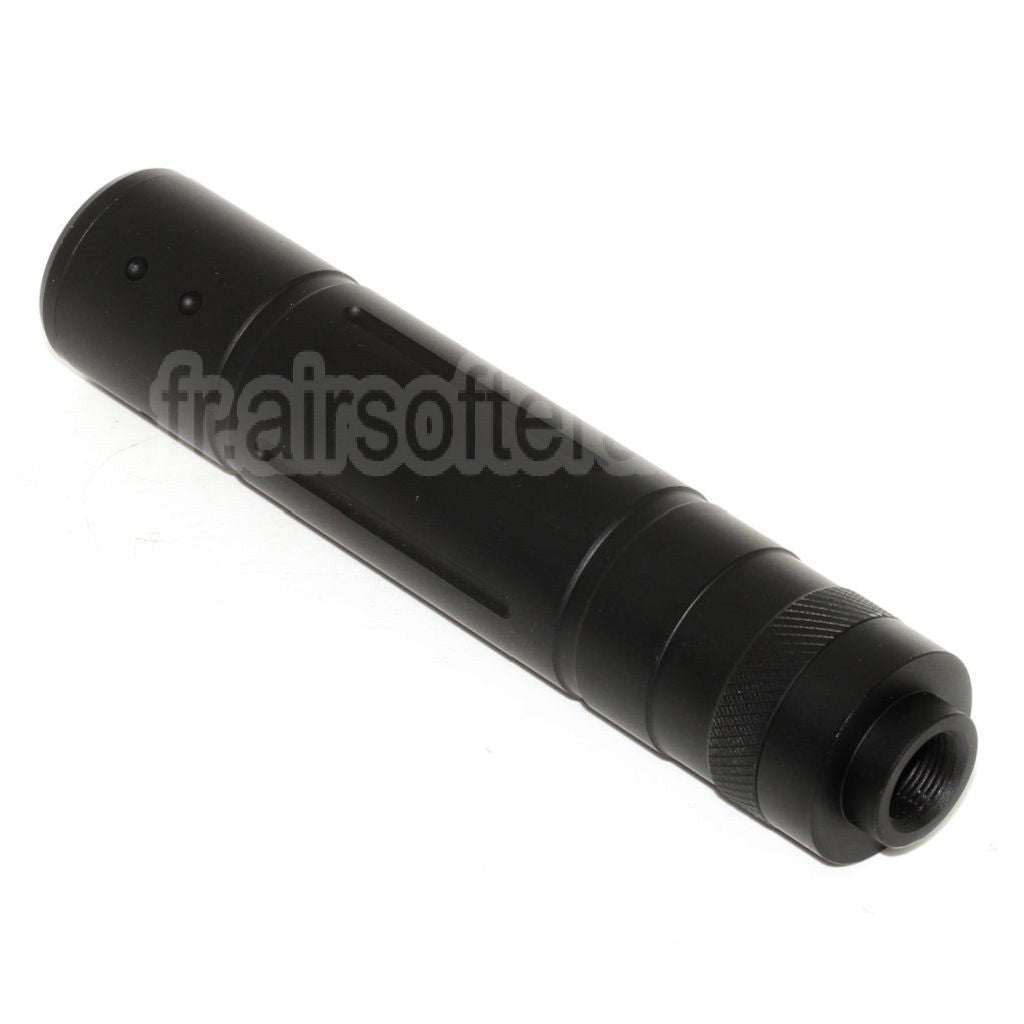 DOUBLE BELL 155mm x 32mm Silencieux Convient pour -14mm CCW sens antihoraire Fusil Airsoft Noir