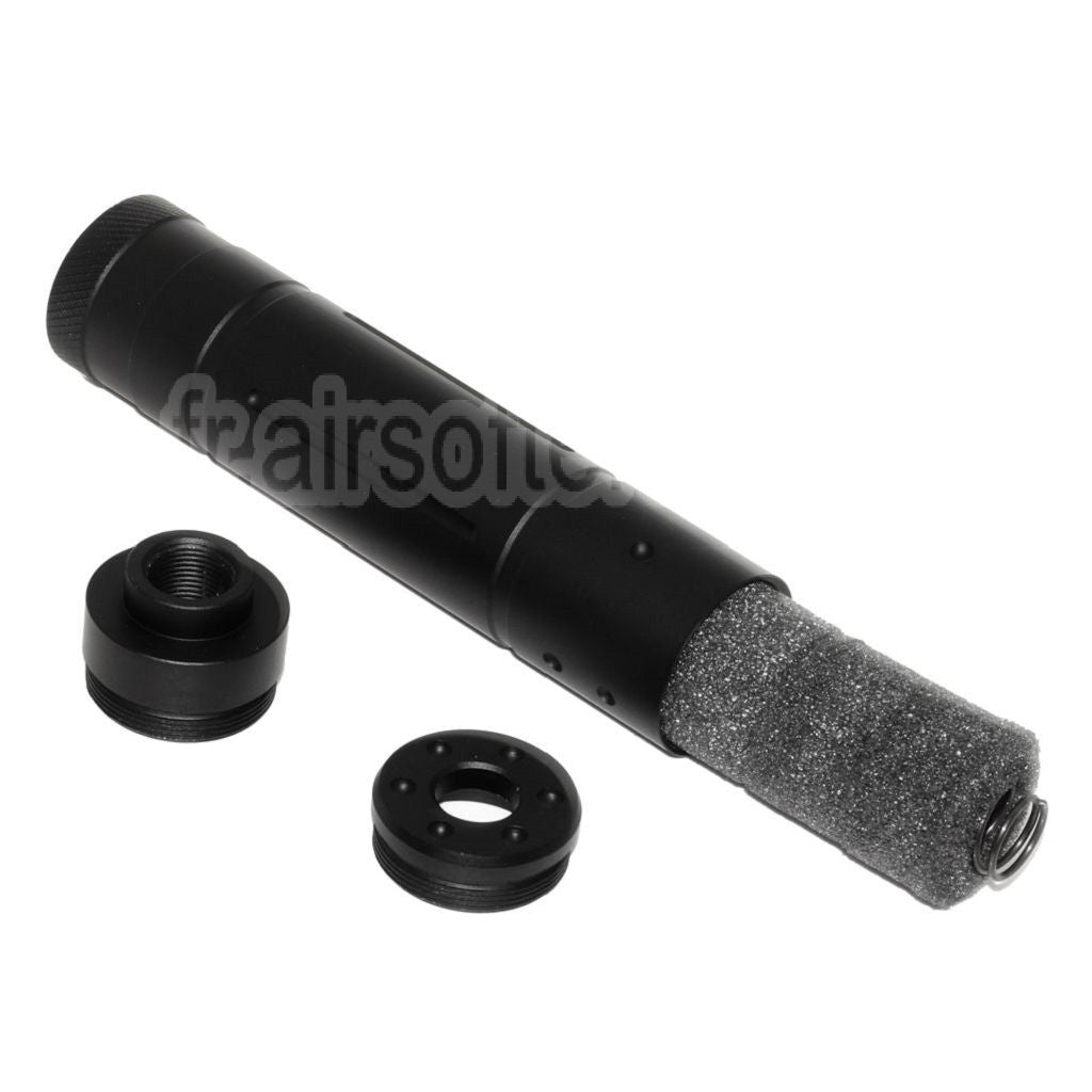 DOUBLE BELL 155mm x 32mm Silencieux Convient pour -14mm CCW sens antihoraire Fusil Airsoft Noir