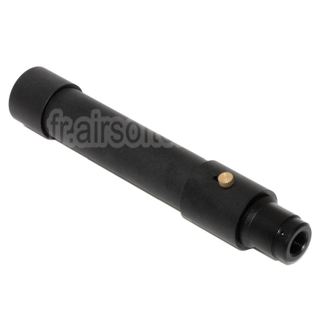 DOUBLE BELL 173mm/203mm x 34mm MPX QD Silencieux avec Frein de Bouche Convient pour -14mm CCW sens antihoraire Canon Fusil Airsoft Noir