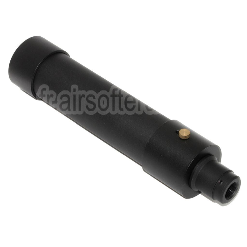 DOUBLE BELL 184mm/214mm x 44mm MPX QD Silencieux avec Frein de Bouche Convient pour -14mm CCW sens antihoraire Canon Fusil Airsoft Noir