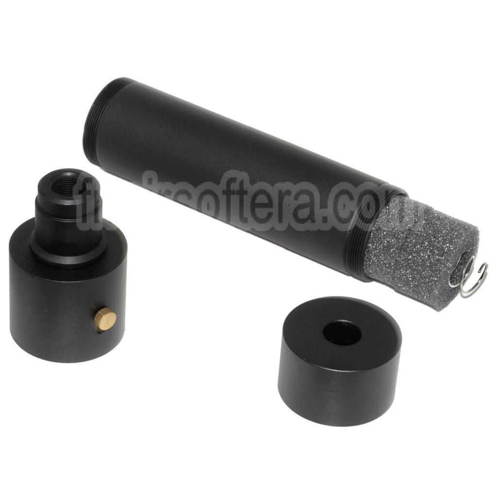 DOUBLE BELL 184mm/214mm x 44mm MPX QD Silencieux avec Frein de Bouche Convient pour -14mm CCW sens antihoraire Canon Fusil Airsoft Noir