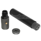 DOUBLE BELL 200mm/230mm x 35mm MPX-M-QD Silencieux avec Frein de Bouche Convient pour -14mm CCW sens antihoraire Canon Fusil Airsoft Noir/Gris