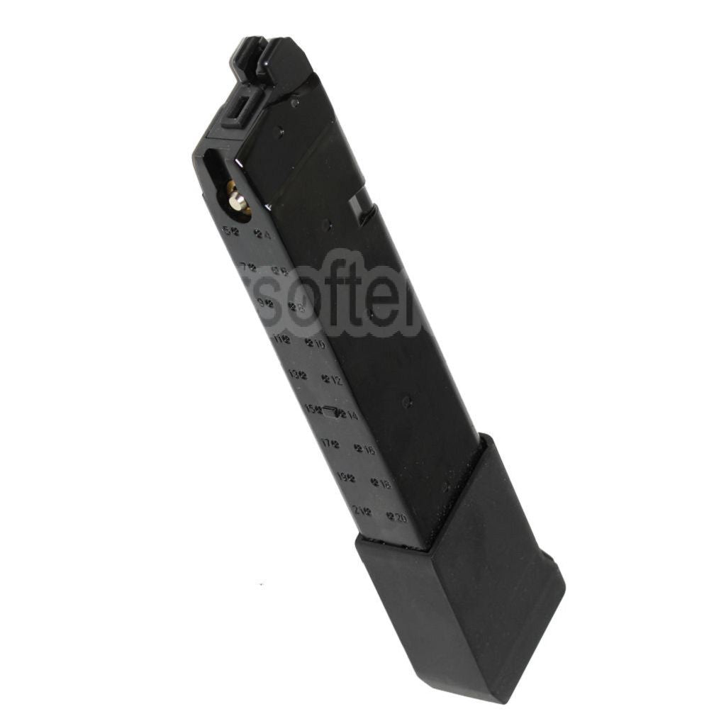 APS EMG 34 Billes Top Gaz Chargeur avec Thick Base Convient pour G17 G18C G-Série GBB Pistolet Airsoft Noir