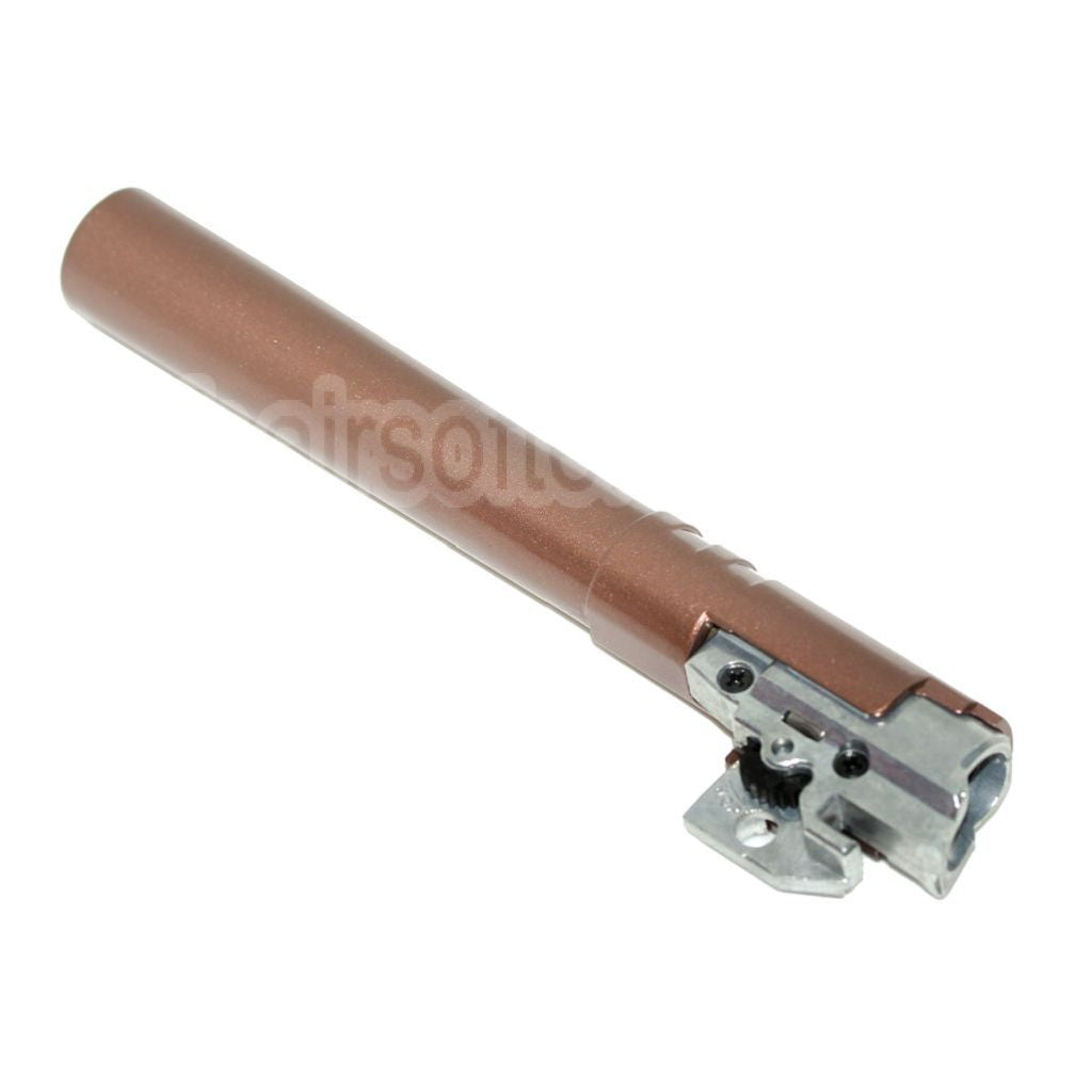 AirsoftEra 133mm/136mm Canon Interne Extérieur Hop Up Set -12mm CCW sens antihoraire Convient pour ARMY ARMAMENT R601 TTI Combat Master Tokyo Marui Hi-Capa Série GBB Pistolet Bronze