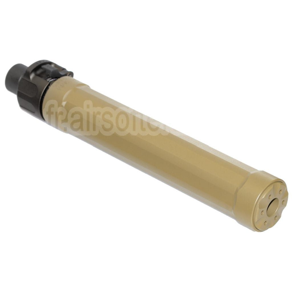 5KU 187mm Ryder 9 MP5 Silencieux avec +12mm CW sens horaire fileté Frein de Bouche Convient pour WE (WE-TECH) MP5 Série AEG SMG Fusil Airsoft