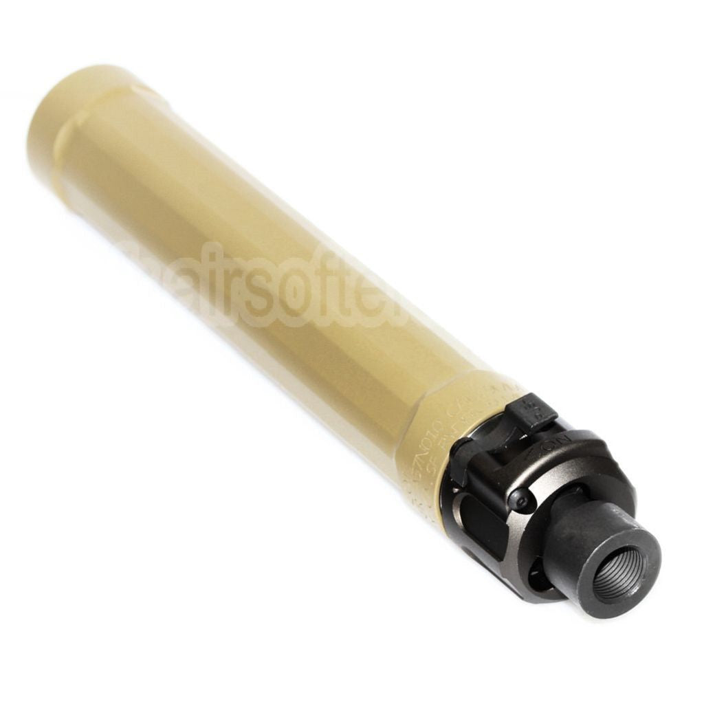 5KU 187mm Ryder 9 MP5 Silencieux avec +12mm CW sens horaire fileté Frein de Bouche Convient pour WE (WE-TECH) MP5 Série AEG SMG Fusil Airsoft
