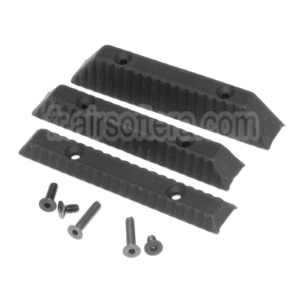 5KU 3 pièces TPR Caoutchouc joue Riser Pad convient pour 5KU JMAC Style SS AB TS Fusil Crosse Noir