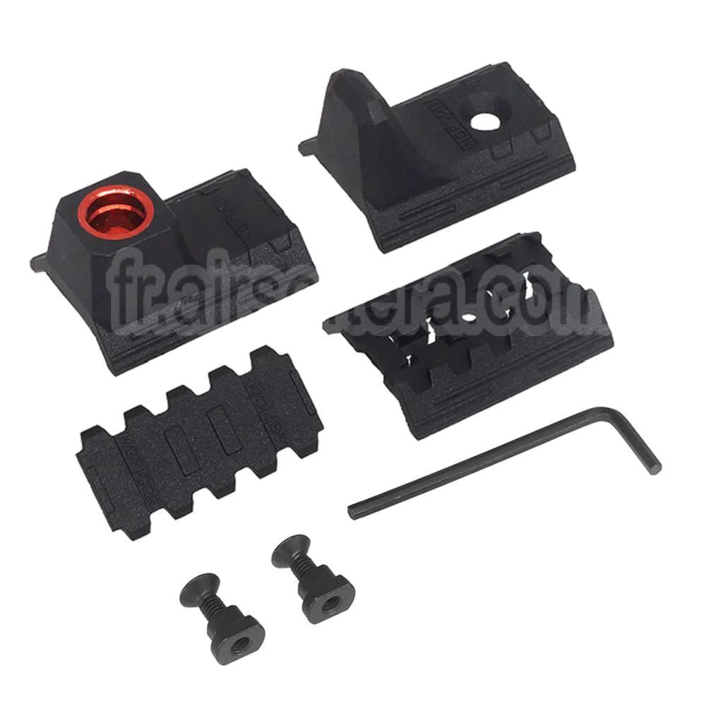 DOUBLE BELL Polymère Butée de Main Kit Convient pour M-Lok Rail de Garde-Main