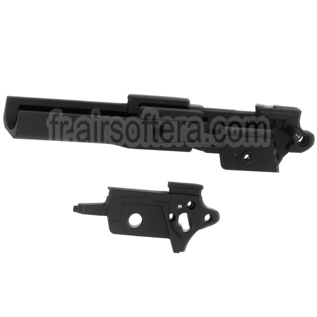 E&amp;C Milieu Châssis Convient pour E&amp;C Tokyo Marui Hi-Capa 5.1 Série GBB Pistolet Airsoft Noir