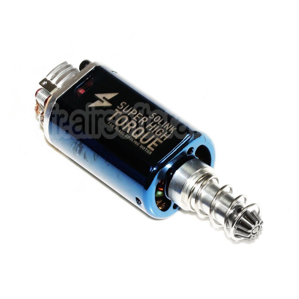 SOLINK Super Couple élevé Moteur (Long Axe) 11.1V 32000RPM Convient pour M4 M16 MP5 G3 P90 Série V2 Vitesse Boîte AEG Fusil Airsoft