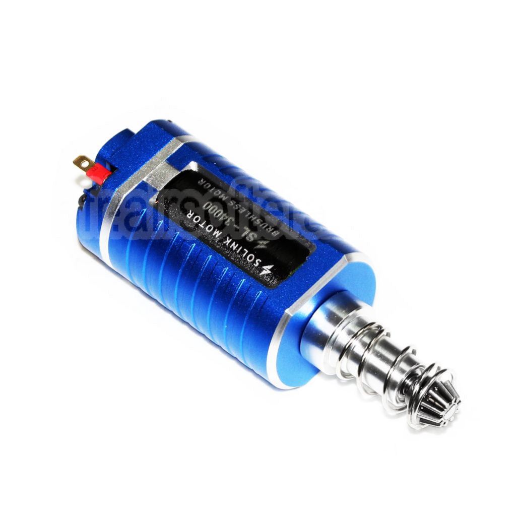 SOLINK SX-1 Advanced Sans Balai Super Grande Vitesse Moteur (Long Axe) 11.1V 34000RPM Convient pour M4 M16 MP5 G3 P90 Série V2 Vitesse Boîte AEG Fusil Airsoft