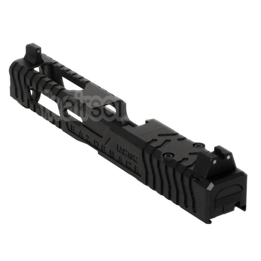 5KU CNC Aluminium 9INE RMR Ready Canon Glissière Set Convient pour WE Tokyo Marui G17 Gen3 Série GBB Pistolet Airsoft Noir