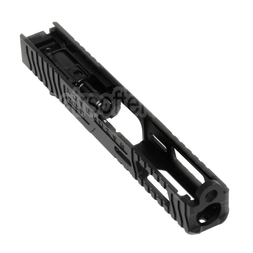 5KU CNC Aluminium 9INE RMR Ready Canon Glissière Set Convient pour WE Tokyo Marui G17 Gen3 Série GBB Pistolet Airsoft Noir