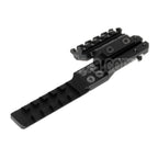 PPS CNC Aluminum Hausse Extended Rail Montage Set Convient pour AK Série AEG Fusil Airsoft Noir