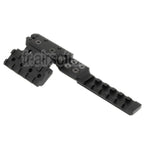 PPS CNC Aluminum Hausse Extended Rail Montage Set Convient pour AK Série AEG Fusil Airsoft Noir