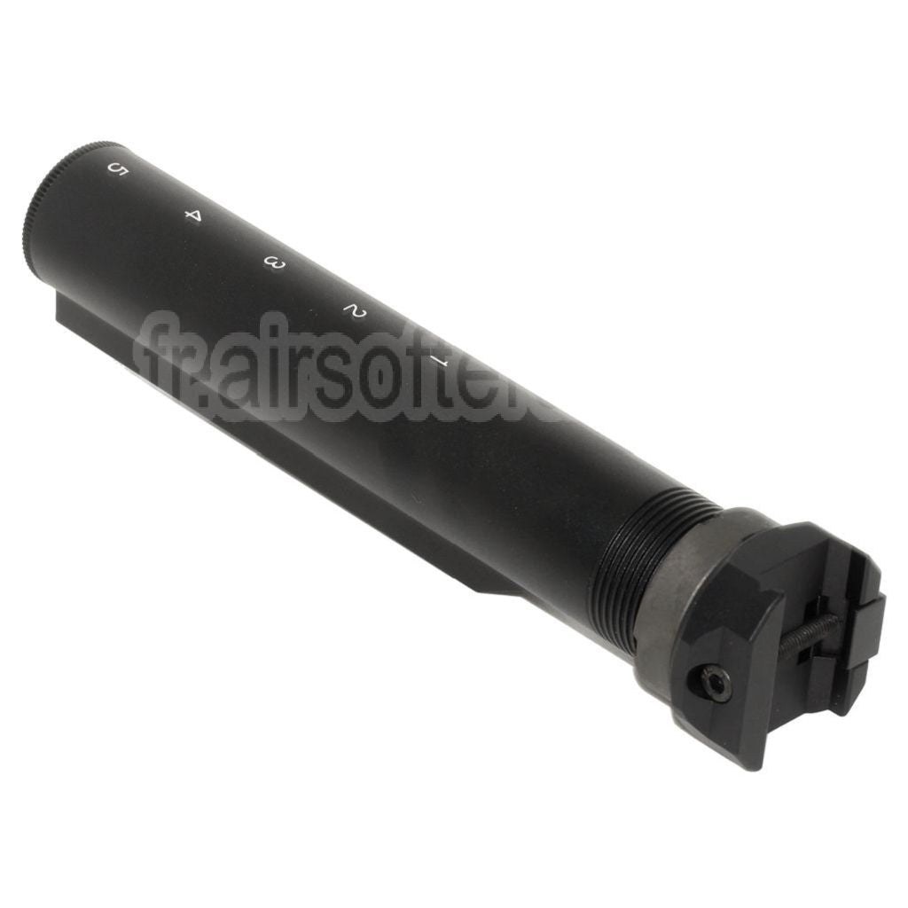 5KU 5-Positions Crosse Buffer Tube avec 20mm Picatinny Rail Adaptateur Convient pour M4 Fusil Rétractable Crosse Noir