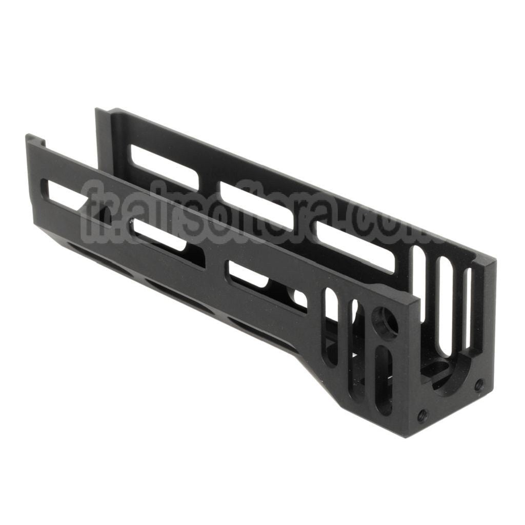 5KU 158mm Aluminium AKM M-LOK Bas Garde-Main System Convient pour D-Boys CYMA E&amp;L GHK LCT Tokyo Marui AK Série GBB AEG Fusil Airsoft Noir