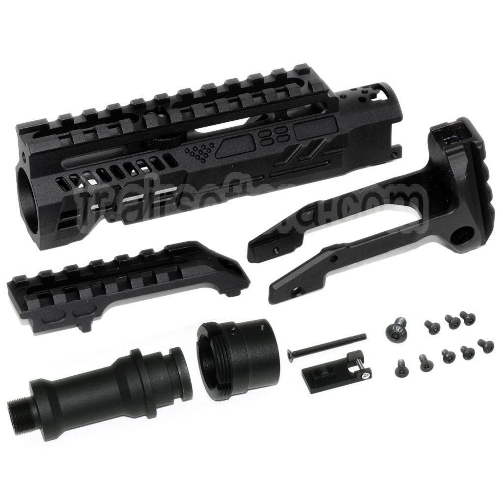 Kit de conversion de carabine 5KU Type-B avec M1913 Rail Crosse Adaptateur Convient pour Action Army AAP-01 Série GBB Pistolet Airsoft