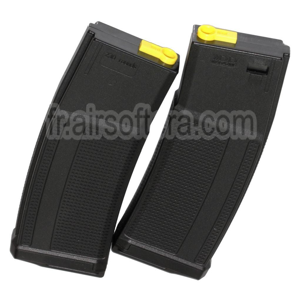 CYMA 6 Pièces Pack EMG Daniel Defense 230 Billes Polymère Mid-Cap Chargeur Convient pour M4 M16 Série AEG Fusil Airsoft Noir