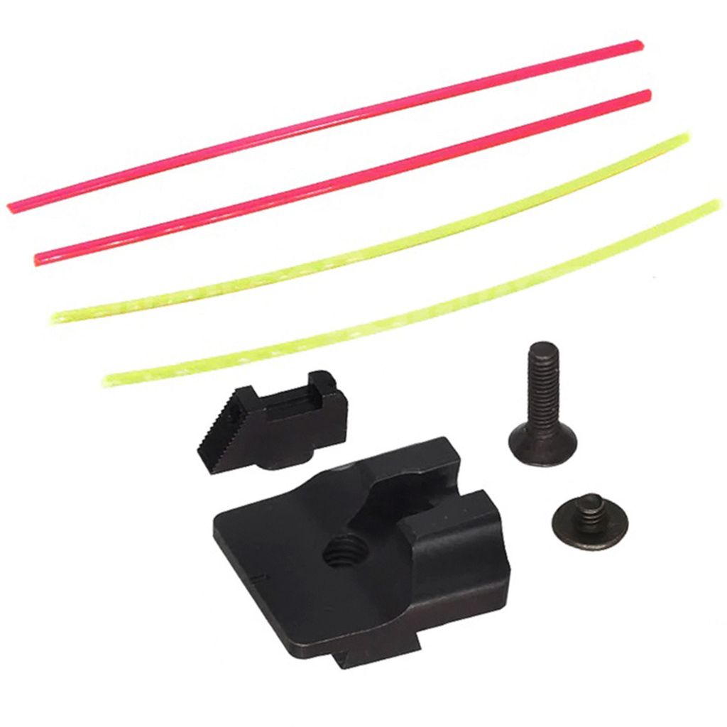 Guns Modify GM CNC Acier W-Style Fibre Optique Visée Set Convient pour Guns Modify WE(WE-TECH) Tokyo Marui G-Série GBB Pistolet Airsoft