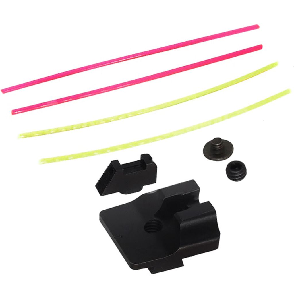 Guns Modify GM CNC Acier W-Style Fibre Optique Visée Set Convient pour Umarex VFC G-Série GBB Pistolet Airsoft