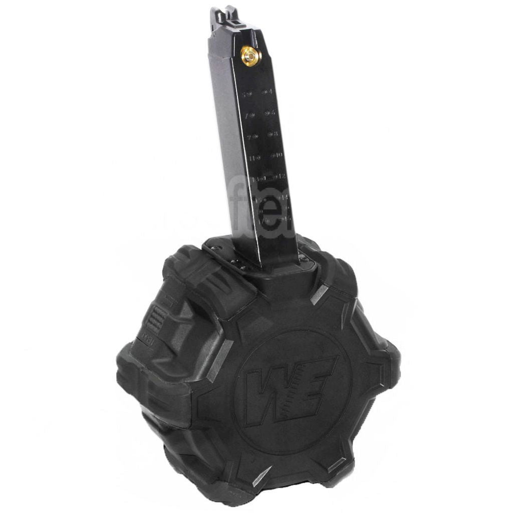WE (WE-TECH) 350 Billes Gaz Chargeur Tambour Convient pour G17 G18C G-Série GBB Pistolet Airsoft