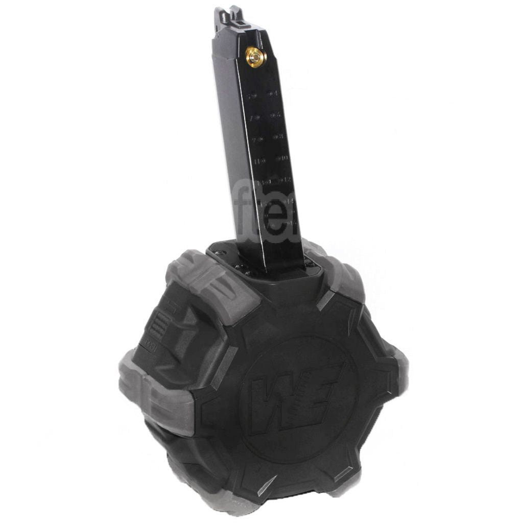 WE (WE-TECH) 350 Billes Gaz Chargeur Tambour Convient pour G17 G18C G-Série GBB Pistolet Airsoft