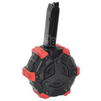WE (WE-TECH) 350 Billes Gaz Chargeur Tambour Convient pour G17 G18C G-Série GBB Pistolet Airsoft