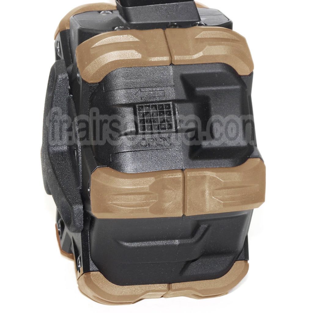 WE (WE-TECH) 350 Billes Gaz Chargeur Tambour Convient pour G17 G18C G-Série GBB Pistolet Airsoft