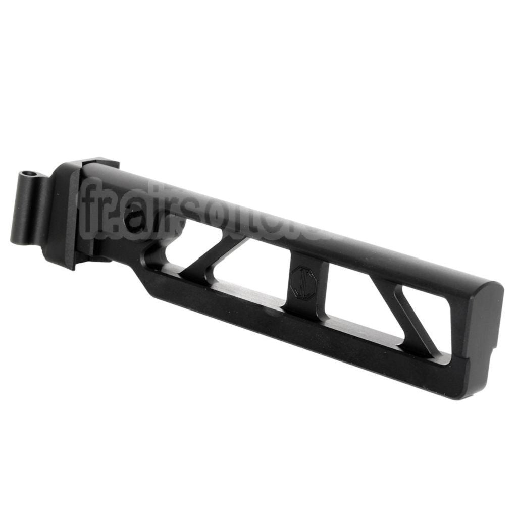 5KU Aluminium 6-Positions Skeleton ST-6 Pliable Crosse Tube avec Adaptateur Convient pour D-Boys GHK LCT CYMA AKS74 AK-105 Série AEG GBB Fusil Airsoft Noir