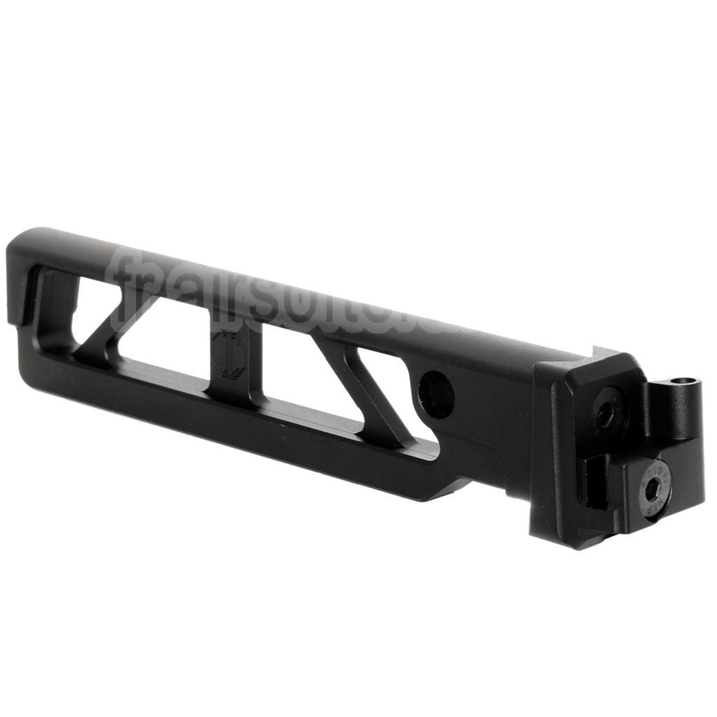 5KU Aluminium 6-Positions Skeleton ST-6 Pliable Crosse Tube avec Adaptateur Convient pour E&amp;L AKS74 AK-105 Série AEG GBB Fusil Airsoft Noir