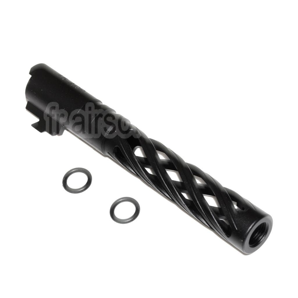 5KU 5 Pouces 123/127mm CNC Tornade Spirale Hollow Canon Extérieur +11mm CW sens horaire Convient pour Armorer Works AW WE-TECH Tokyo Marui Hi-Capa 5.1 GBB Pistolet Airsoft