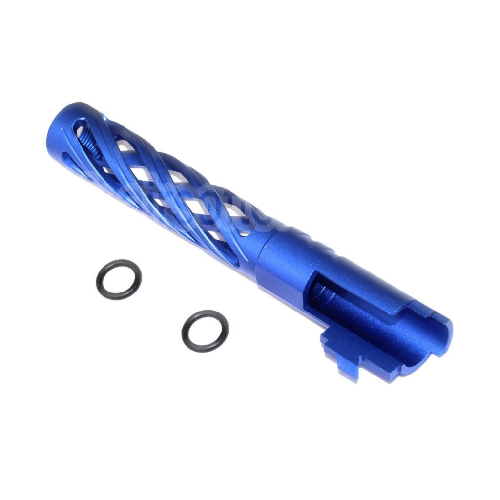 5KU 5 Pouces 123/127mm CNC Tornade Spirale Hollow Canon Extérieur +11mm CW sens horaire Convient pour Armorer Works AW WE-TECH Tokyo Marui Hi-Capa 5.1 GBB Pistolet Airsoft